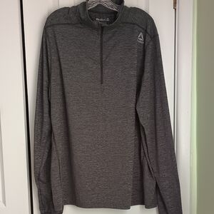 Reebok Charcoal Long Sleeve Quarter-Zip Size 2XL